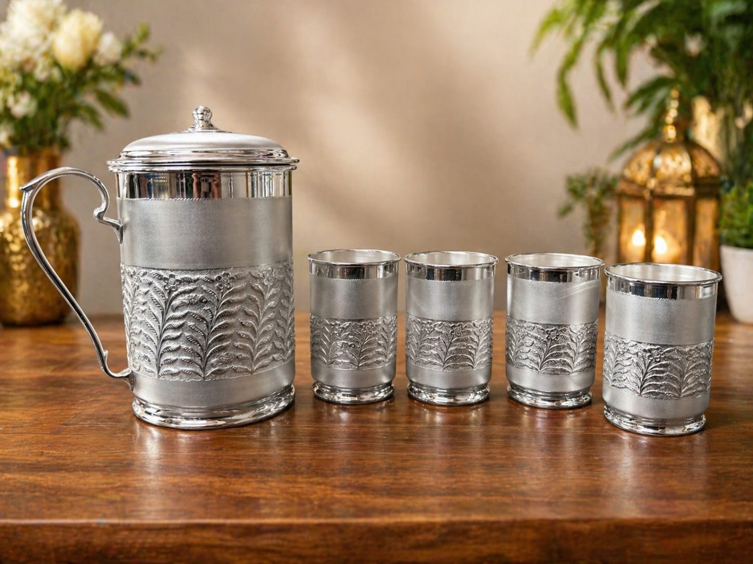 Silver Jug & Glass Sets